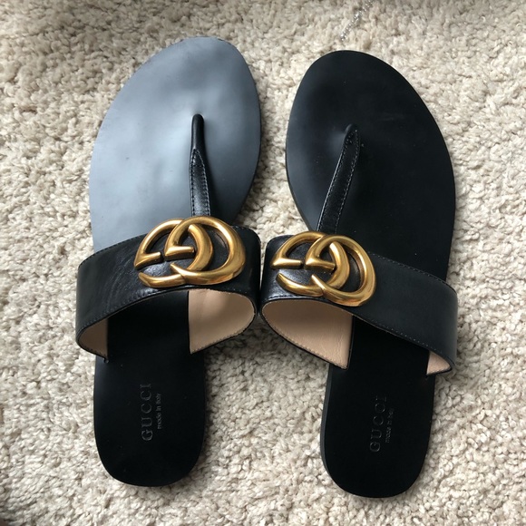 gucci sandals on feet